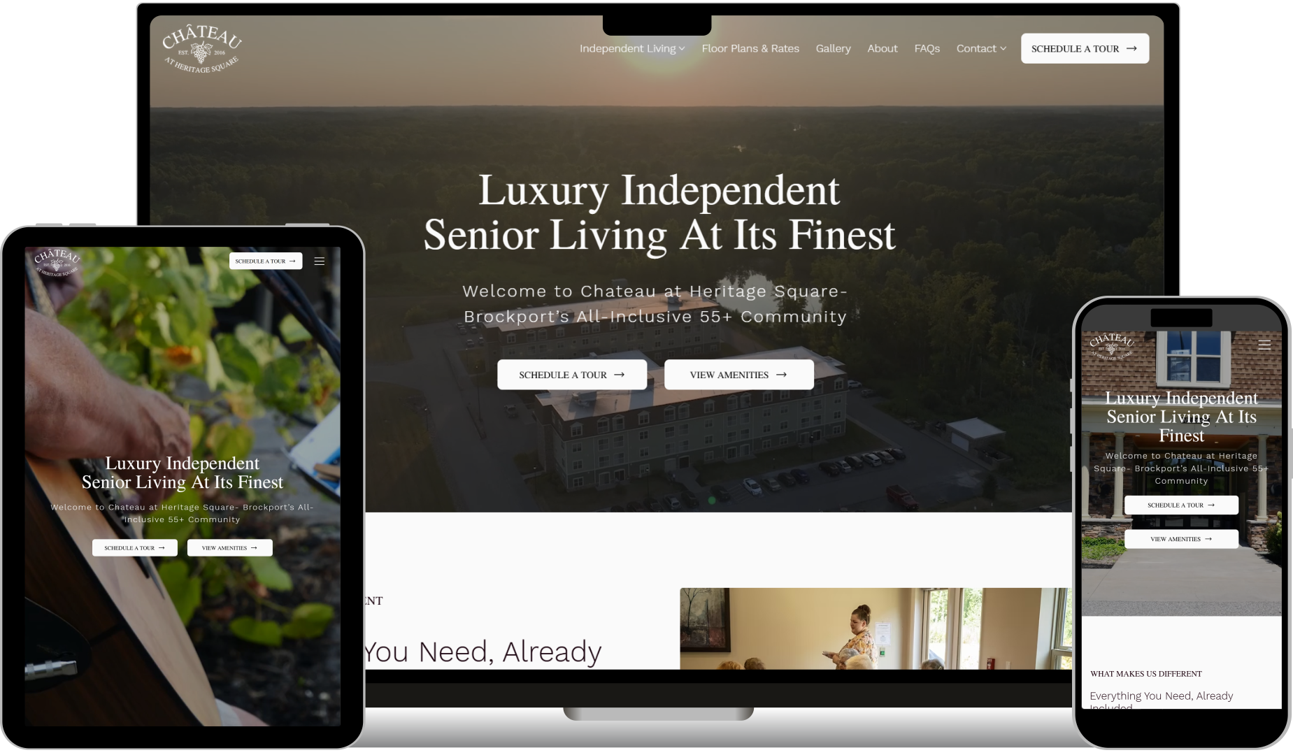 Chateau at Heritage Square website showcase