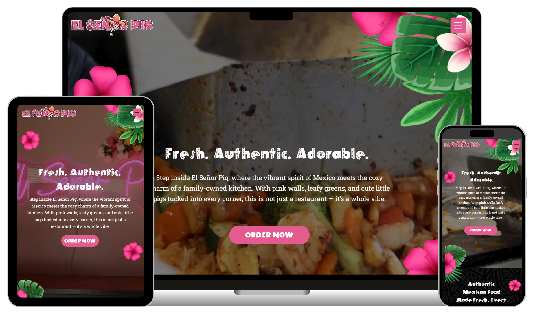 El Señor Pig website showcase