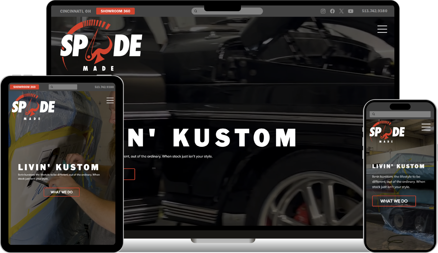 Spade Kreations website showcase