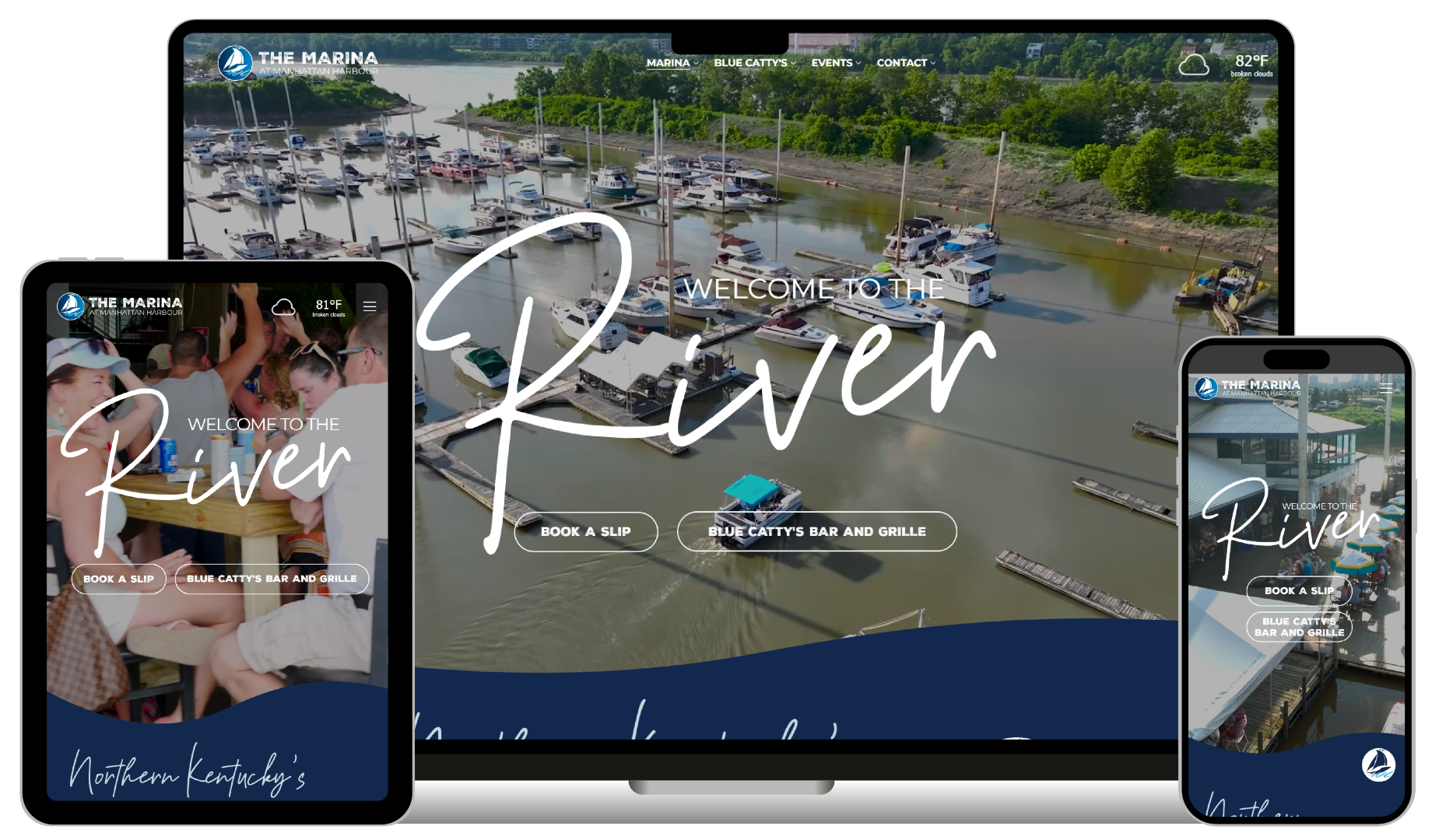 The Marina at Manhattan Harbour website showcase