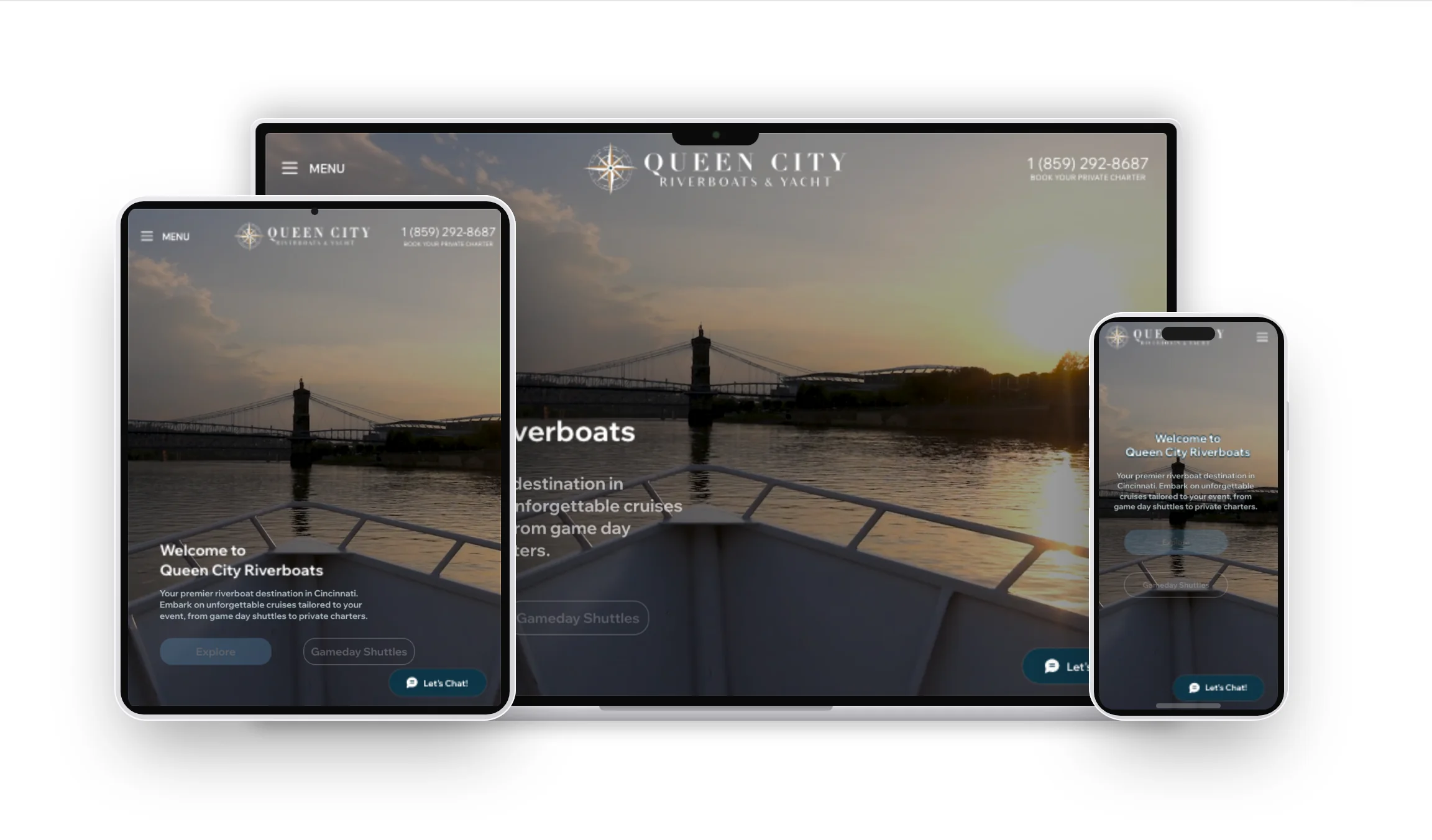 Queen City Riverboats - Live website preview